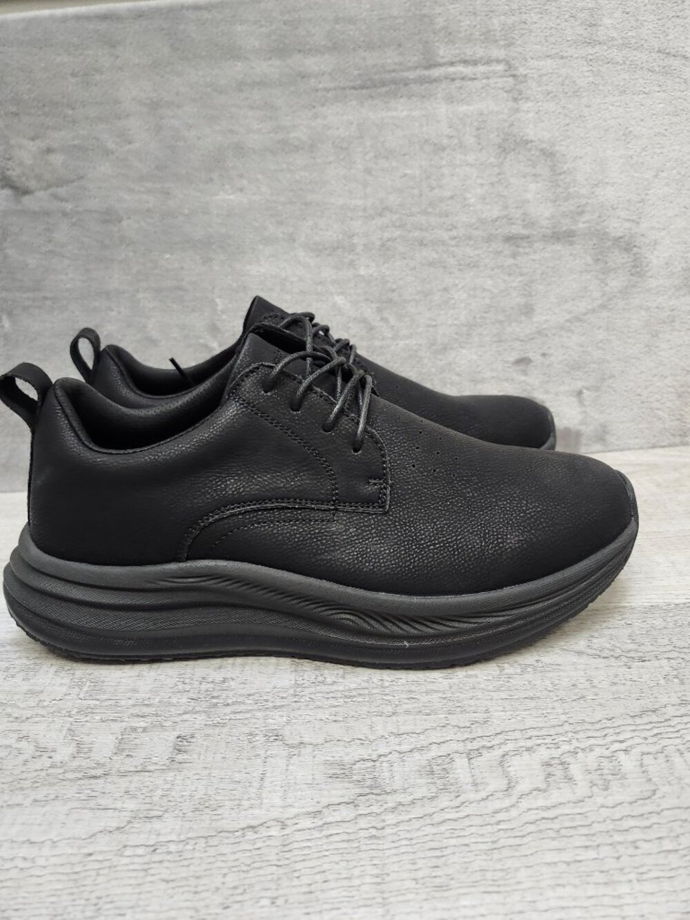 OrthoComfoot Men EU 44 (US 11) Black Leather Dress Shoes NIB